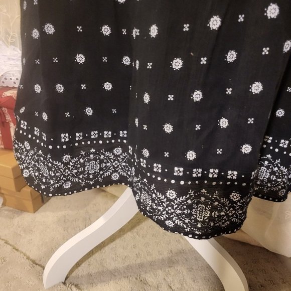 Summer Halter Midi Dress Black and White Floral Old Navy S - Picture 8 of 10